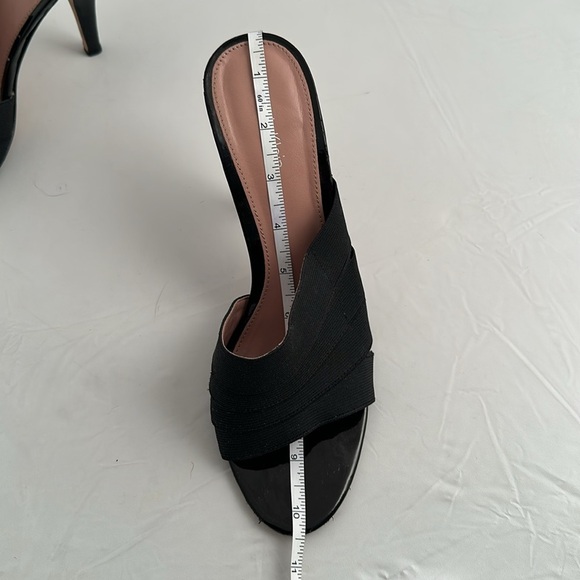 Calvin Klein Rona black elastic front peep toe dress pumps - Picture 6 of 8